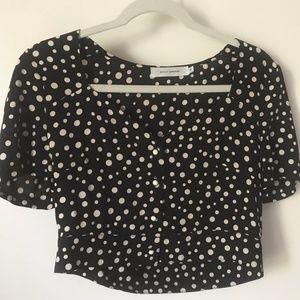 Polka dot crop top
